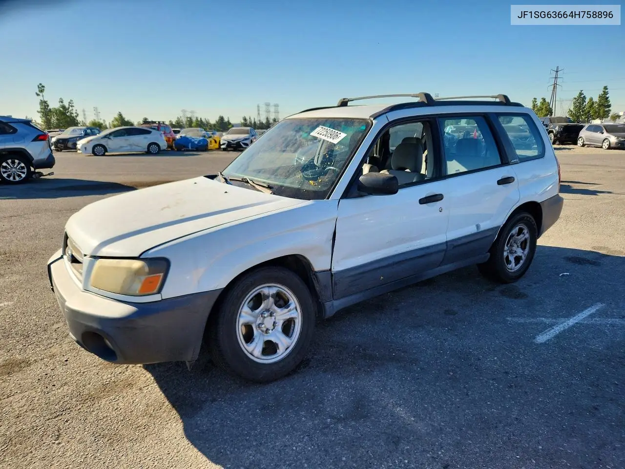 SUBARU FORESTER 2004, VIN JF1SG63664H758896