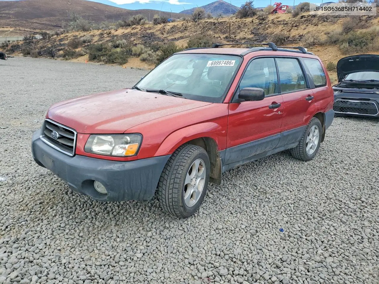 SUBARU FORESTER 2005, VIN JF1SG63685H714402