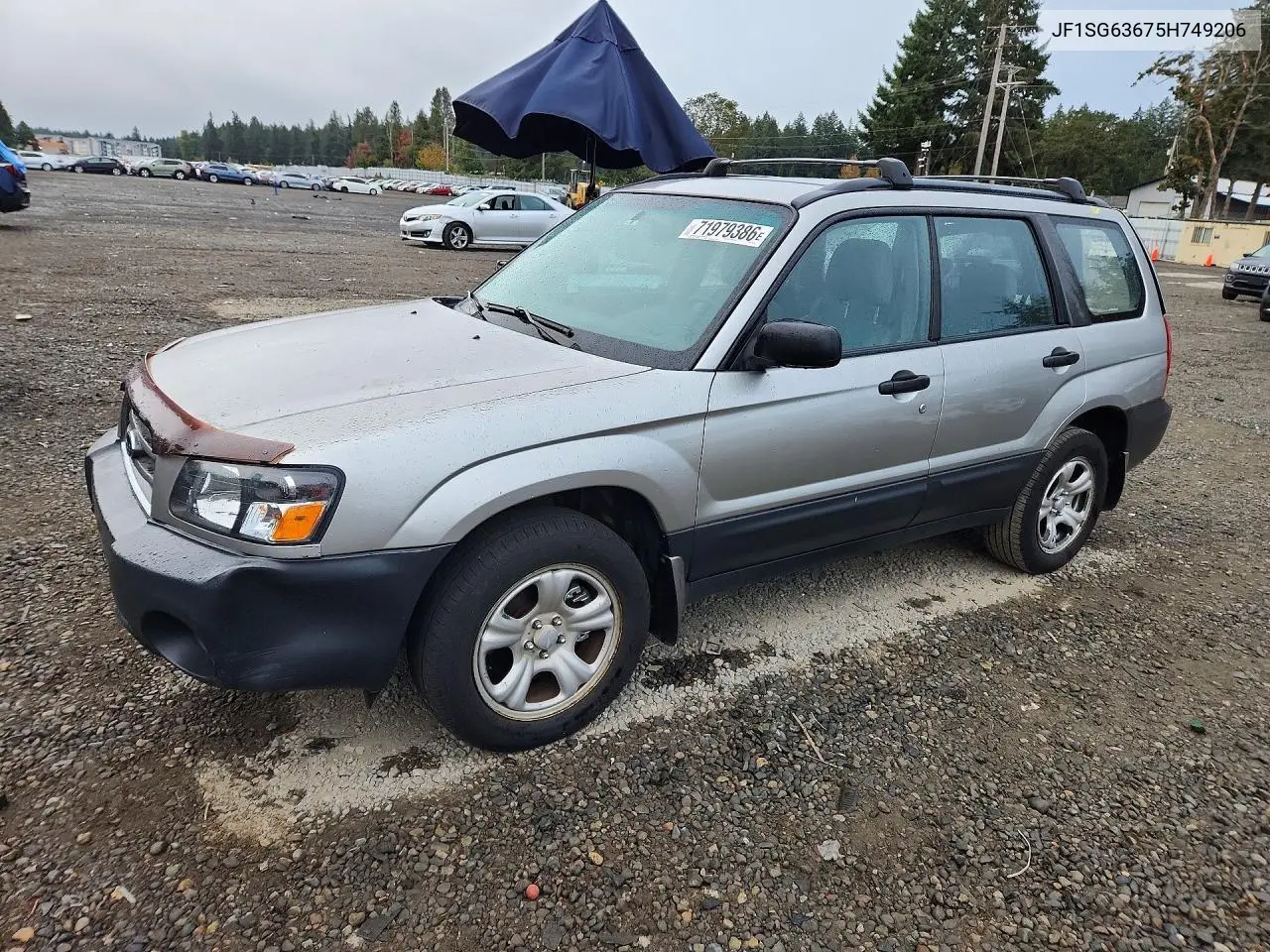 SUBARU FORESTER 2005, VIN JF1SG63675H749206