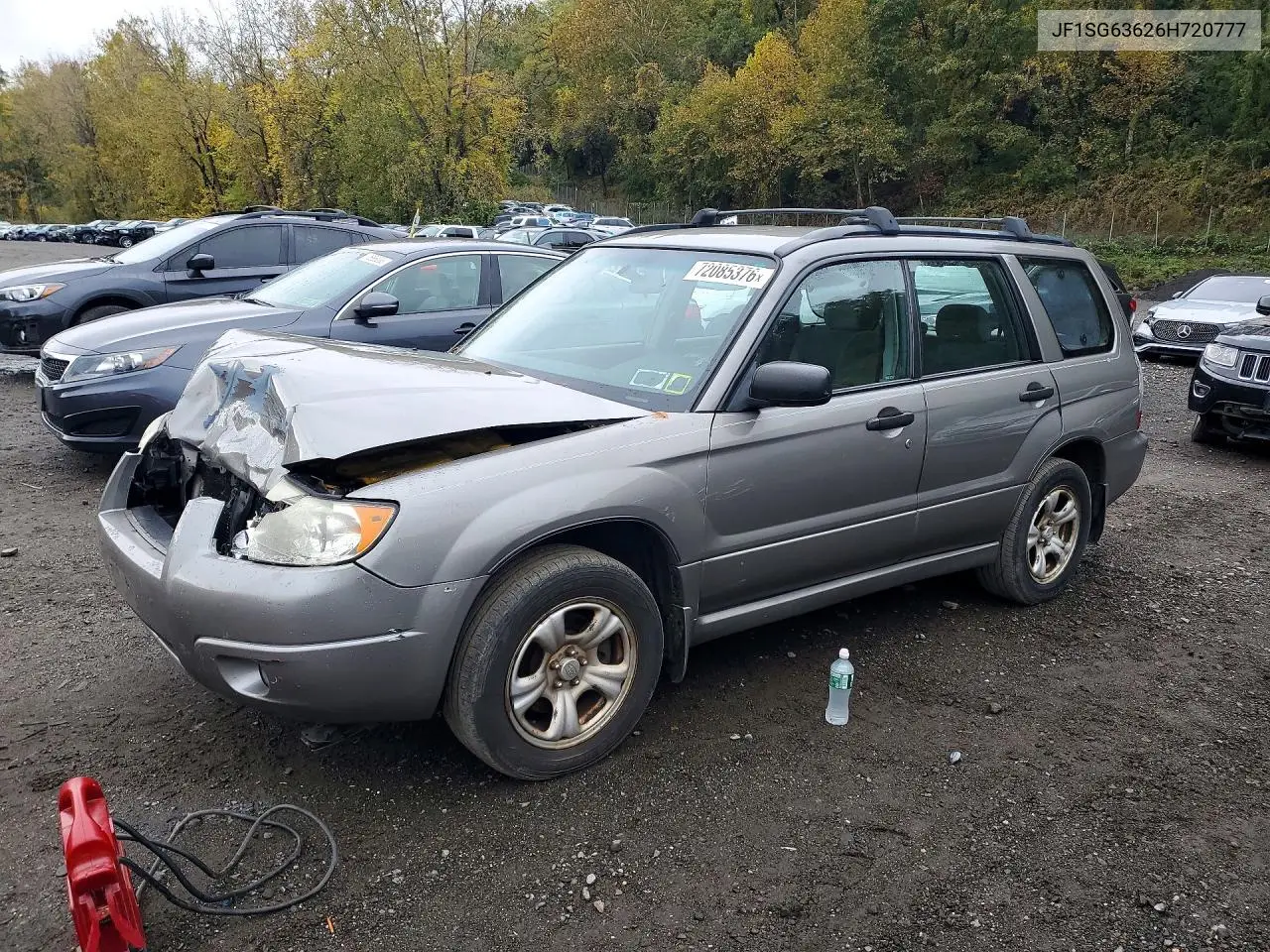 SUBARU FORESTER 2006, VIN JF1SG63626H720777