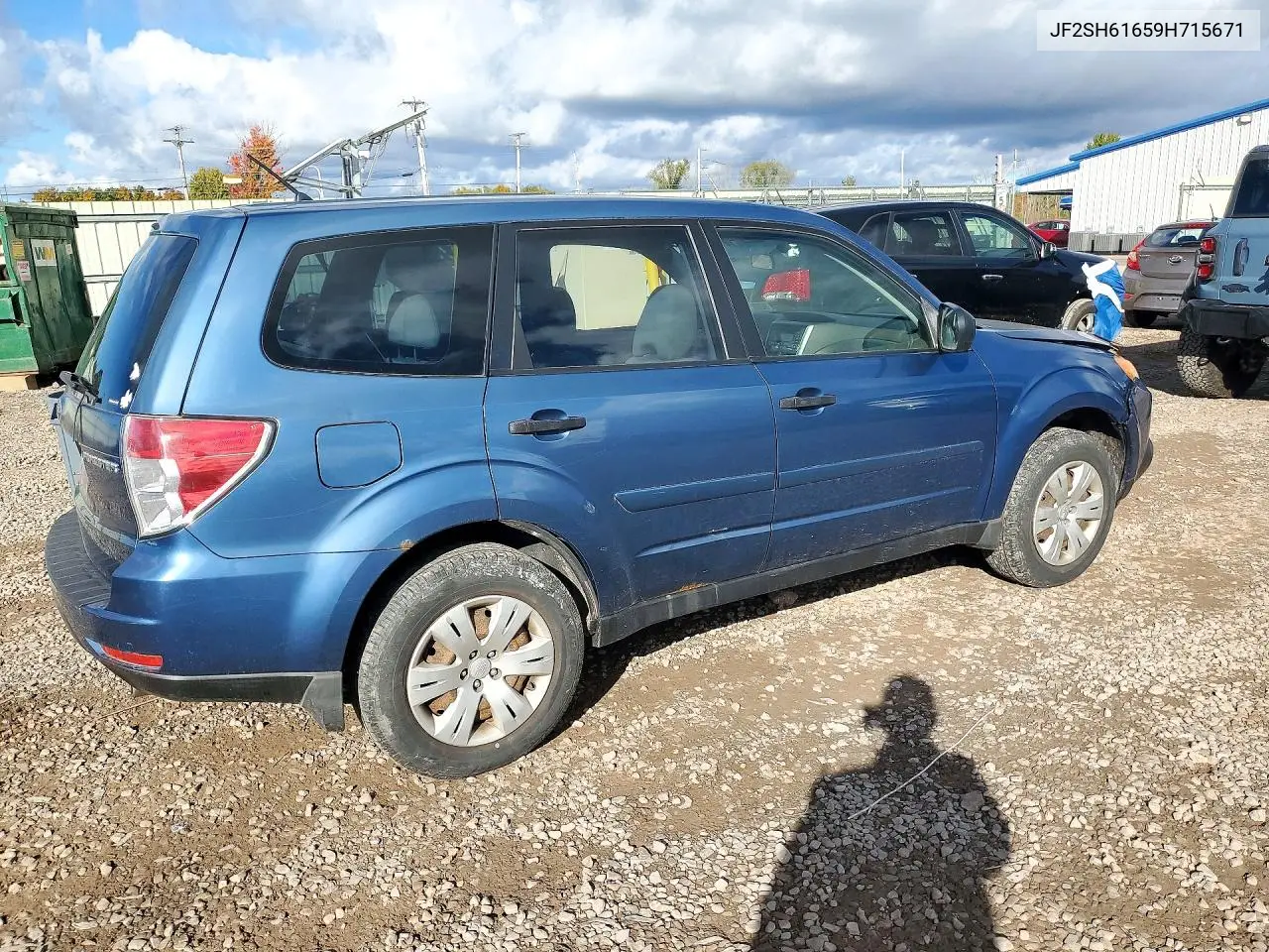2009 SUBARU FORESTER VIN JF2SH61659H715671 — фото 3