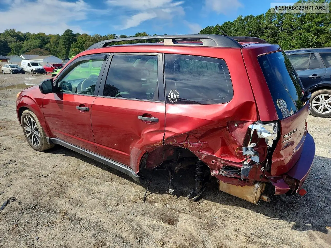 2011 SUBARU FORESTER VIN JF2SHABC2BH717052 — фото 2