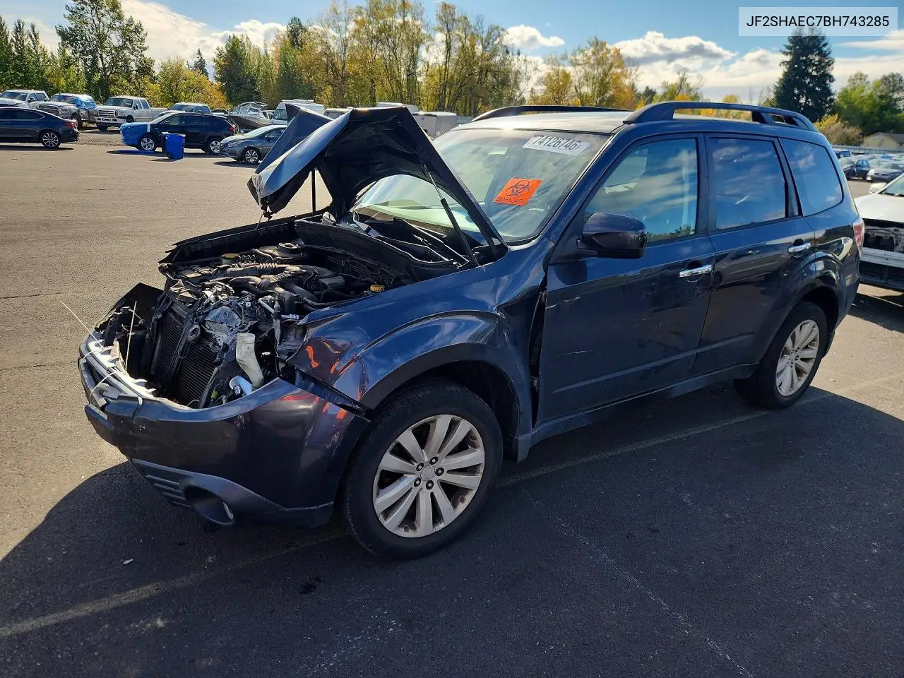 SUBARU FORESTER 2011, VIN JF2SHAEC7BH743285