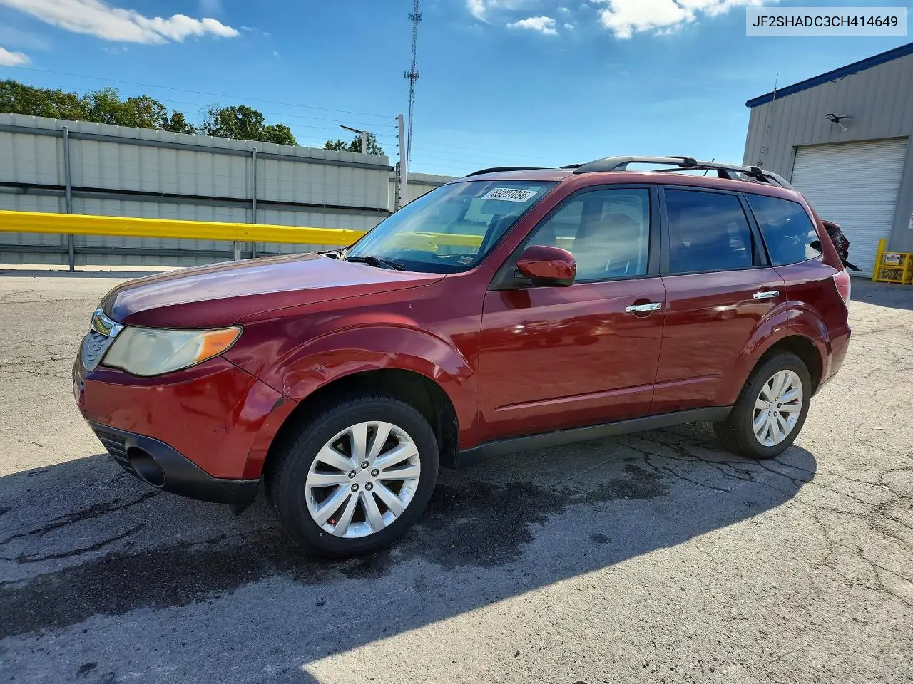 SUBARU FORESTER 2012, VIN JF2SHADC3CH414649