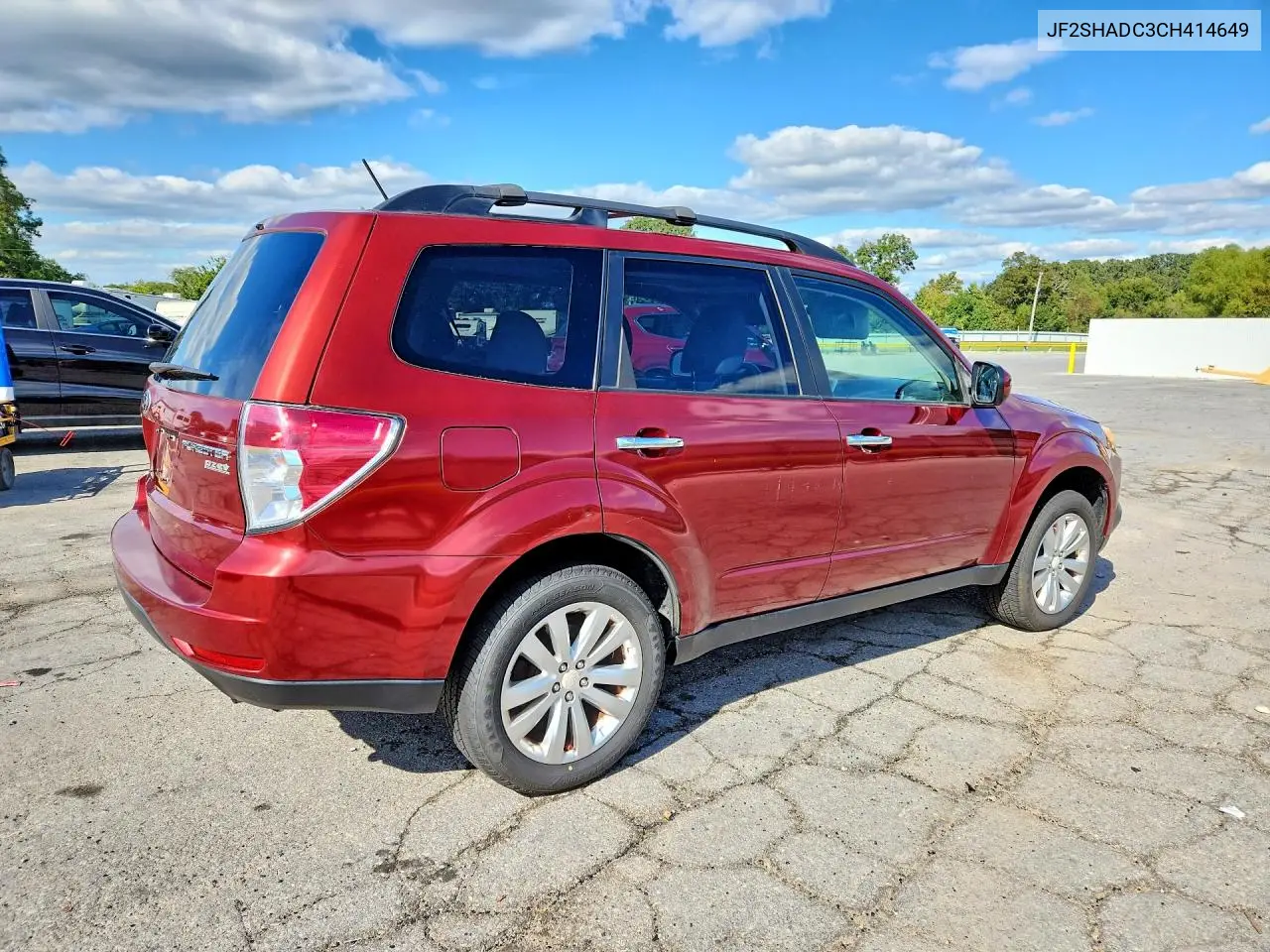 2012 SUBARU FORESTER VIN JF2SHADC3CH414649 — фото 3