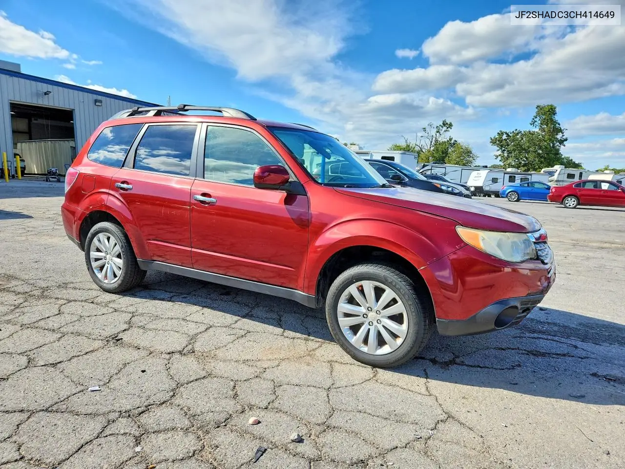 2012 SUBARU FORESTER VIN JF2SHADC3CH414649 — фото 4