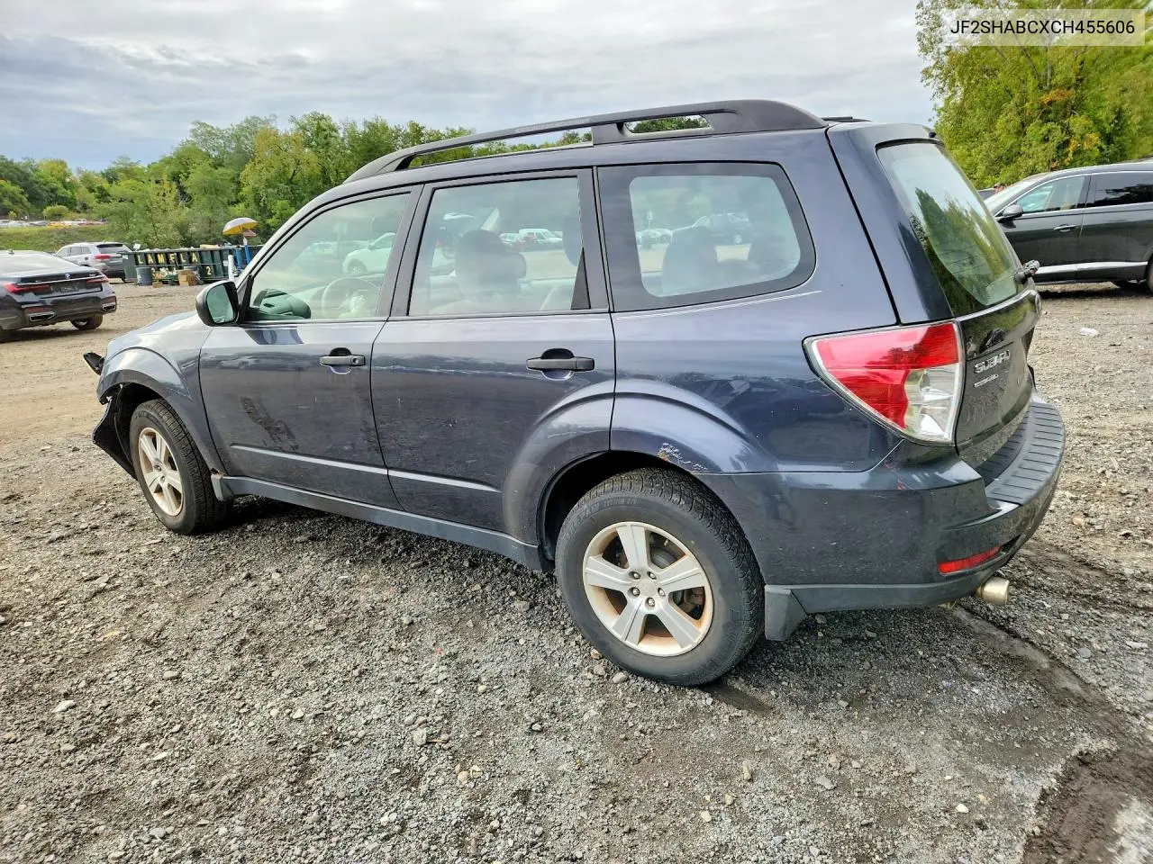 2012 SUBARU FORESTER VIN JF2SHABCXCH455606 — фото 2