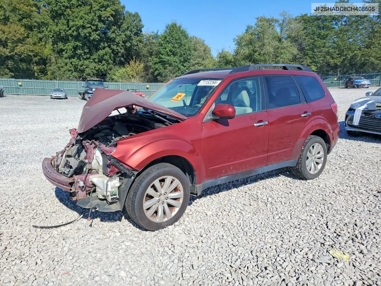SUBARU FORESTER 2012, VIN JF2SHADC8CH408605
