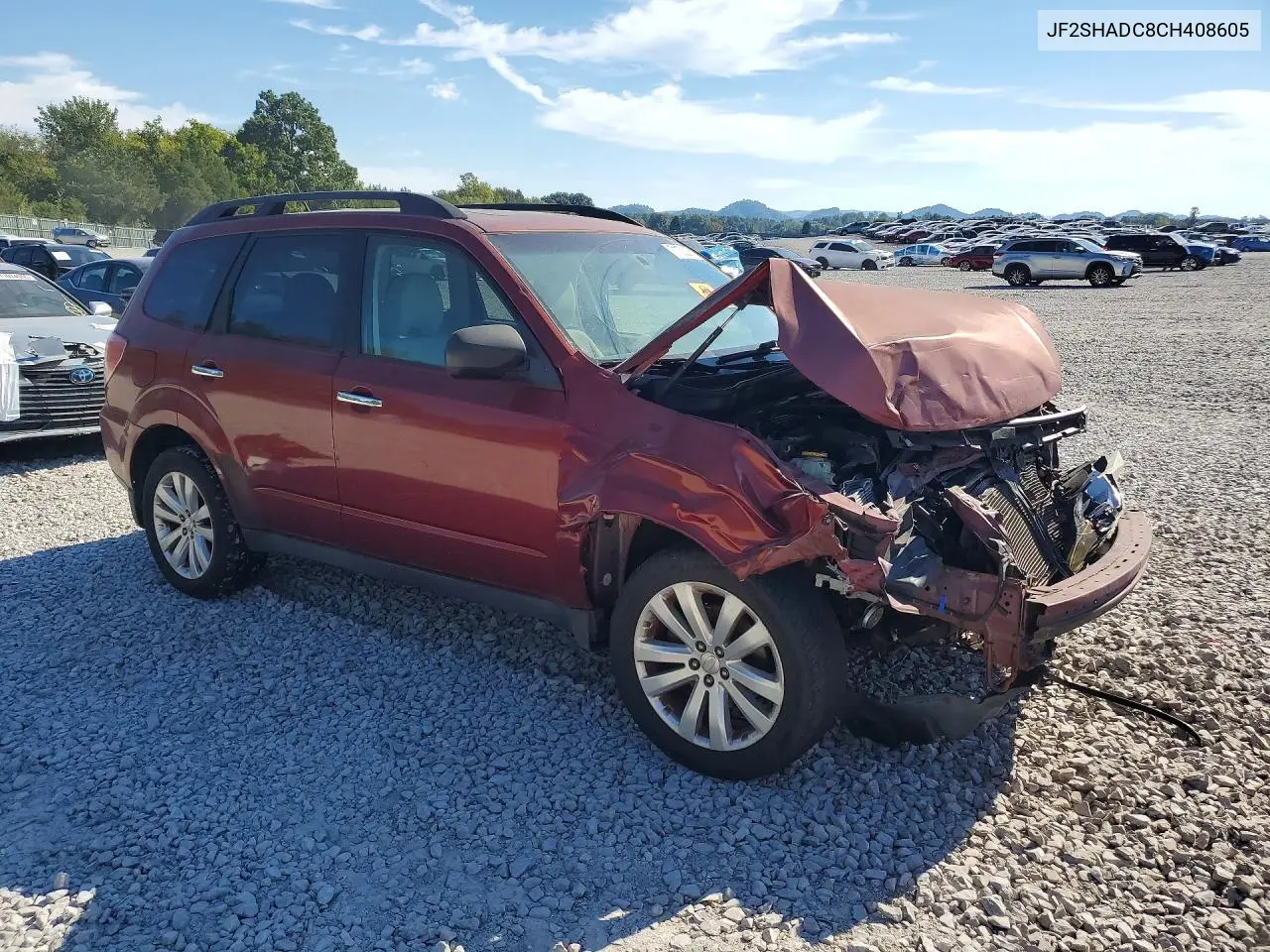 2012 SUBARU FORESTER VIN JF2SHADC8CH408605 — фото 4