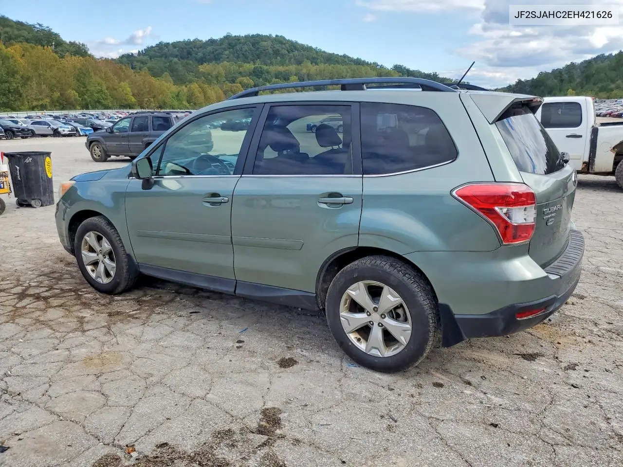 2014 SUBARU FORESTER VIN JF2SJAHC2EH421626 — фото 2