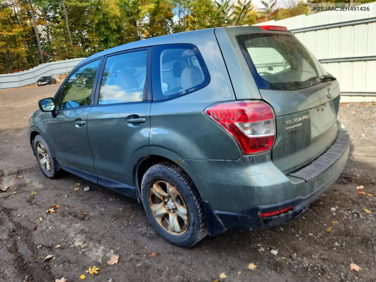2014 SUBARU FORESTER VIN JF2SJAAC3EH491436 — фото 2