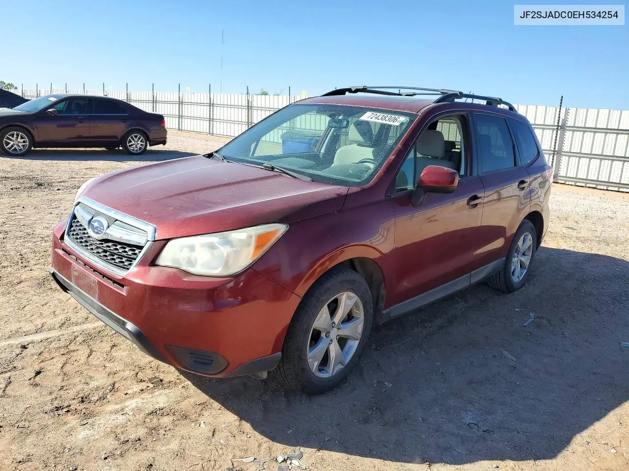 SUBARU FORESTER 2014, VIN JF2SJADC0EH534254
