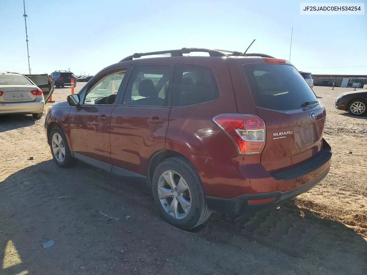 2014 SUBARU FORESTER VIN JF2SJADC0EH534254 — фото 2