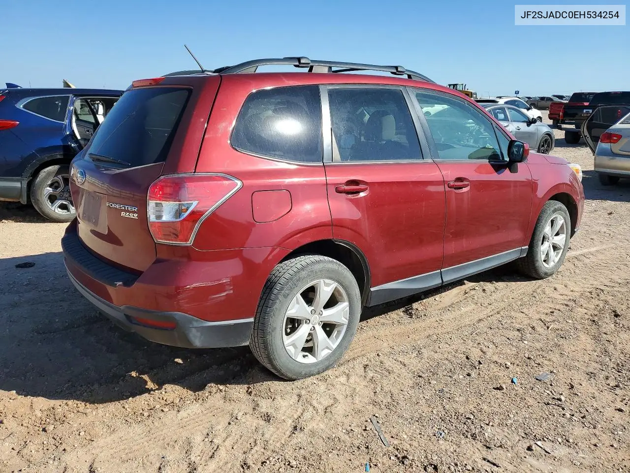 2014 SUBARU FORESTER VIN JF2SJADC0EH534254 — фото 3