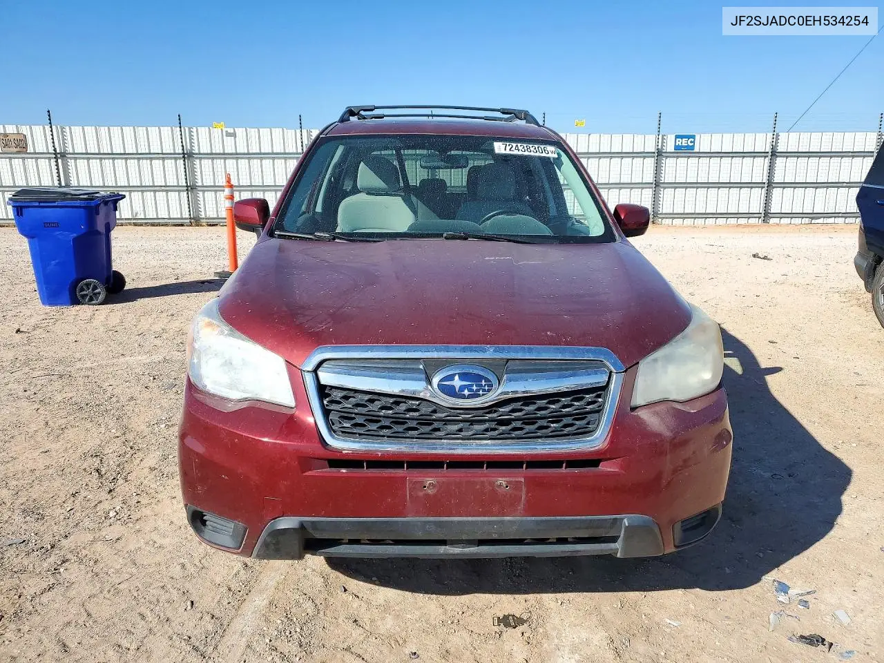 2014 SUBARU FORESTER VIN JF2SJADC0EH534254 — фото 5