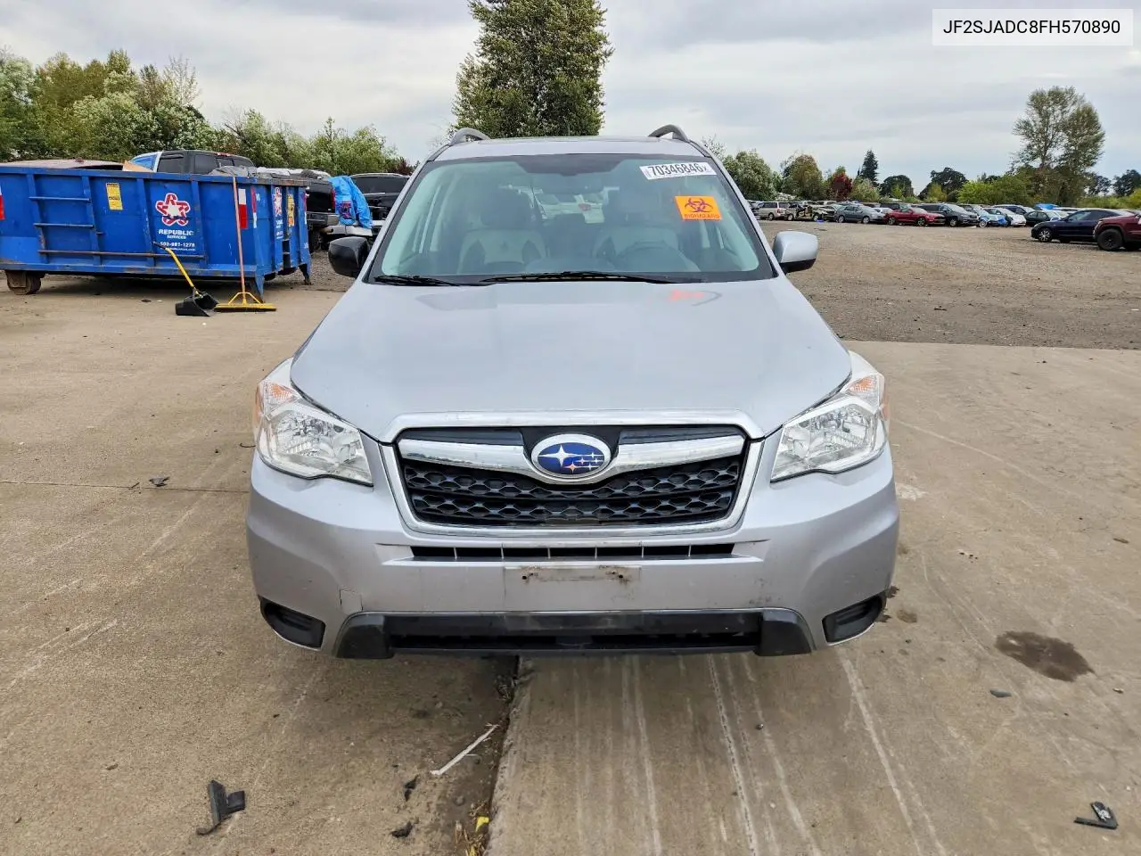 2015 SUBARU FORESTER VIN JF2SJADC8FH570890 — фото 5