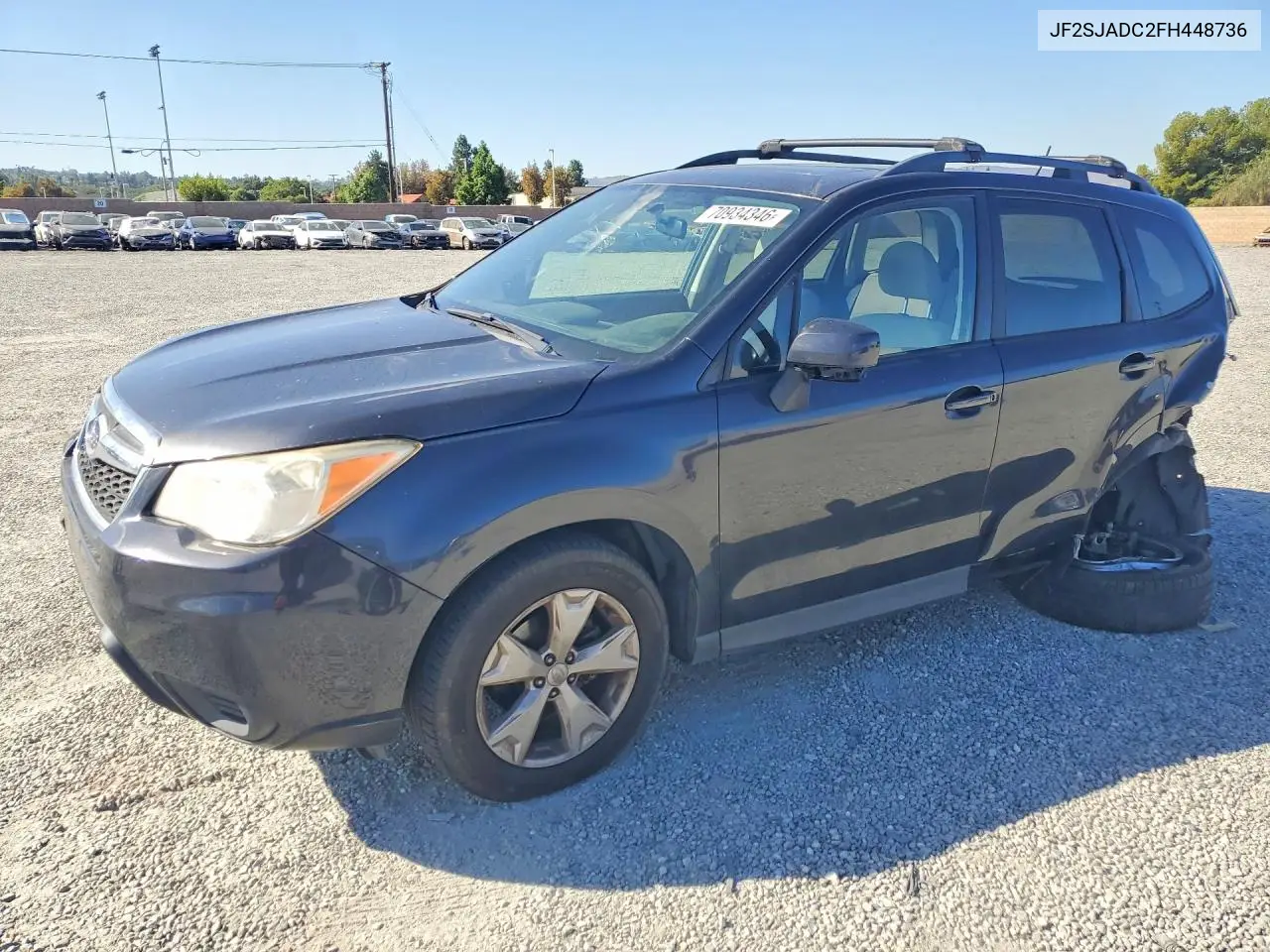 SUBARU FORESTER 2015, VIN JF2SJADC2FH448736