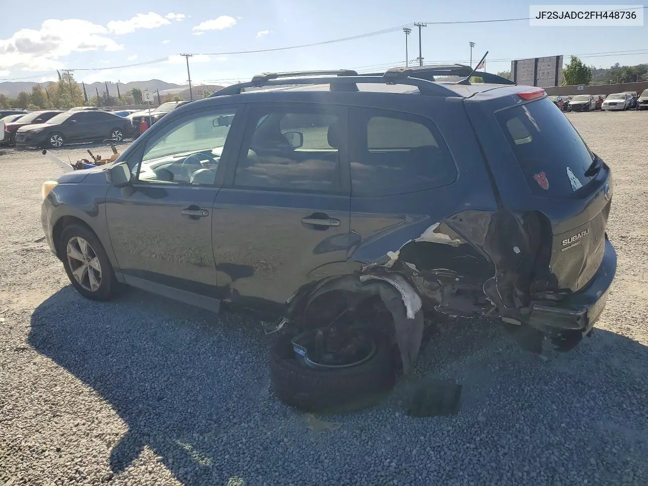 2015 SUBARU FORESTER VIN JF2SJADC2FH448736 — фото 2