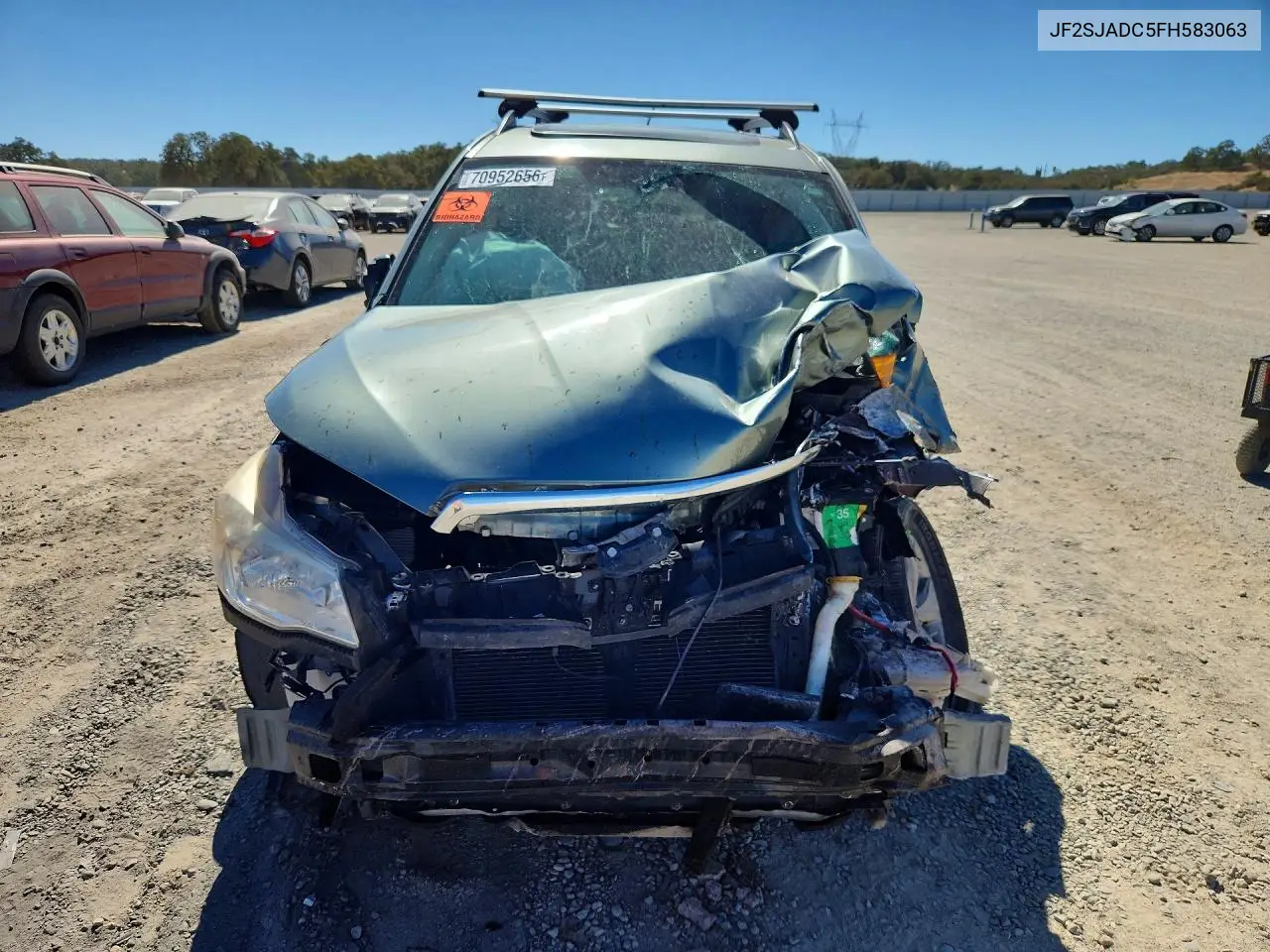 2015 SUBARU FORESTER VIN JF2SJADC5FH583063 — фото 5