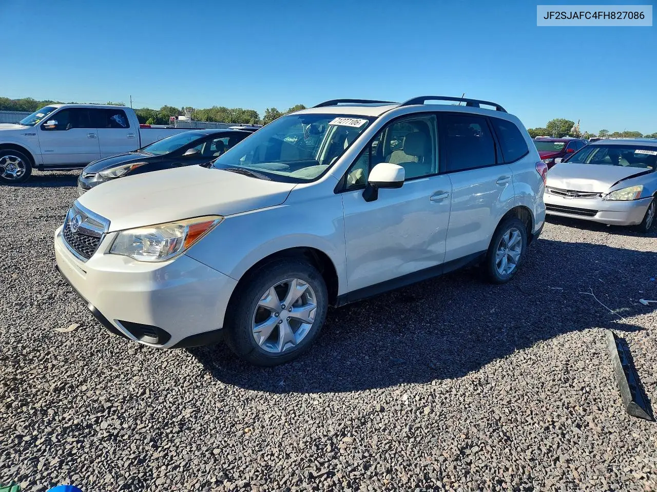 SUBARU FORESTER 2015, VIN JF2SJAFC4FH827086
