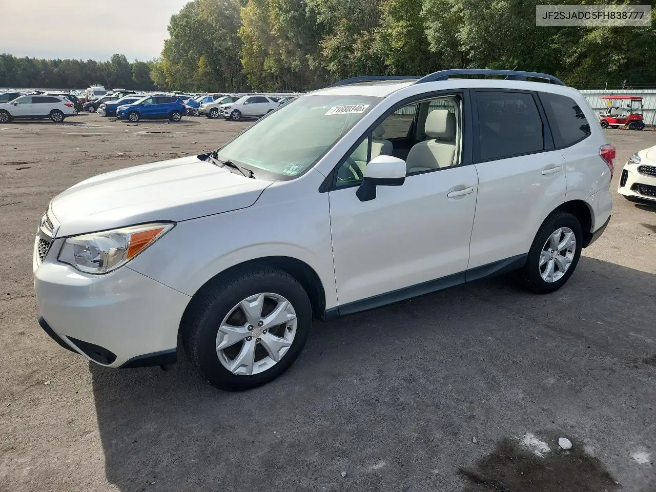 SUBARU FORESTER 2015, VIN JF2SJADC5FH838777