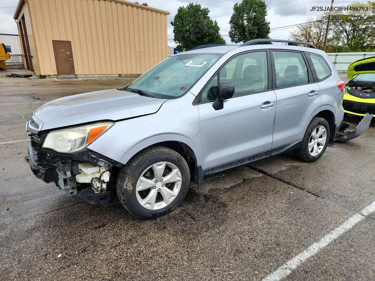 SUBARU FORESTER 2015, VIN JF2SJABC8FH496793