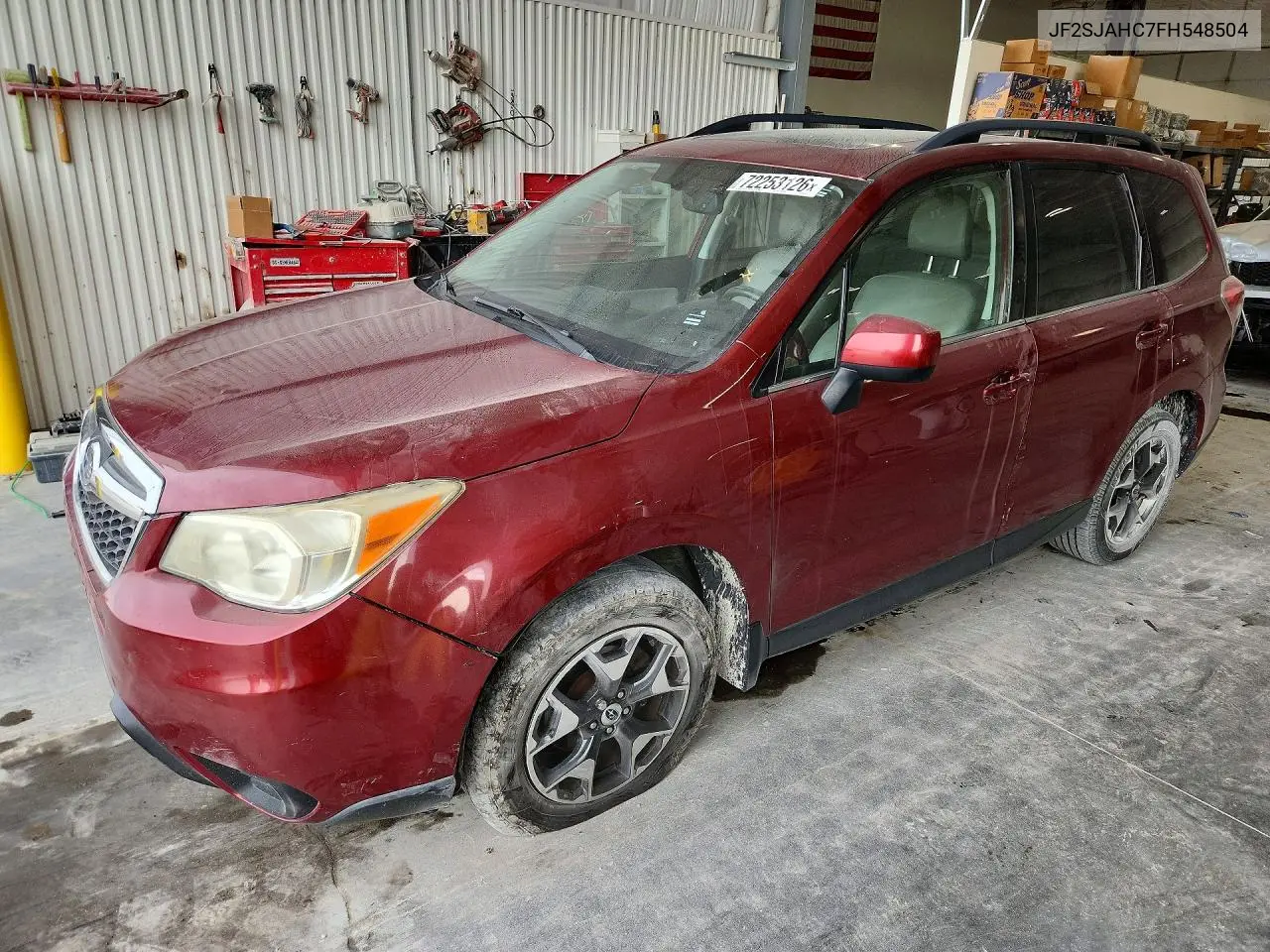 SUBARU FORESTER 2015, VIN JF2SJAHC7FH548504