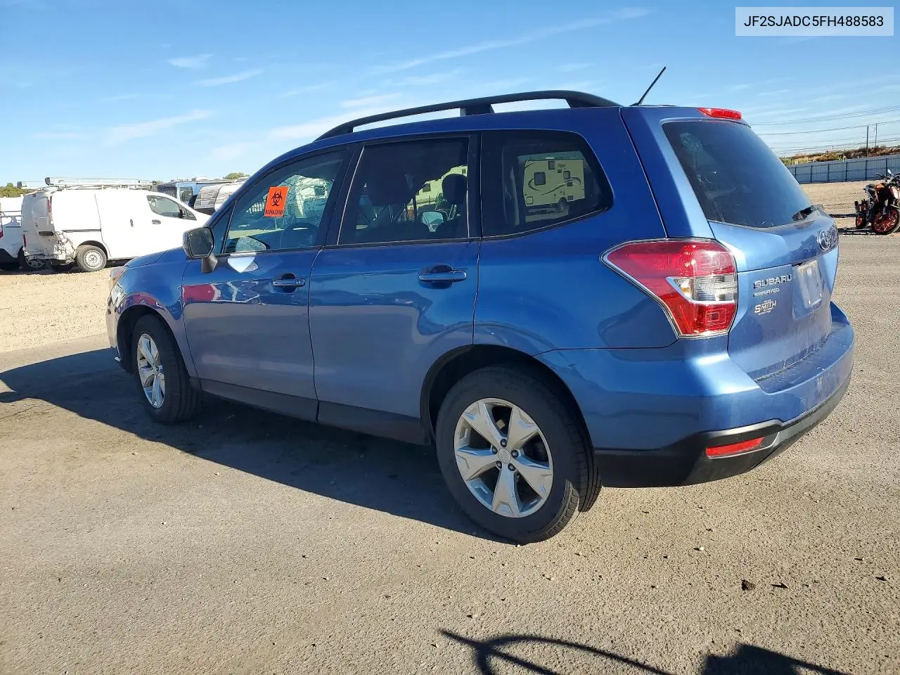 2015 SUBARU FORESTER VIN JF2SJADC5FH488583 — фото 2