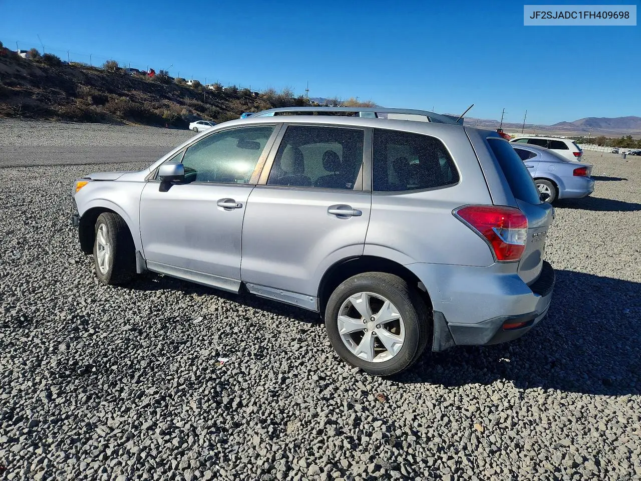 2015 SUBARU FORESTER VIN JF2SJADC1FH409698 — фото 2