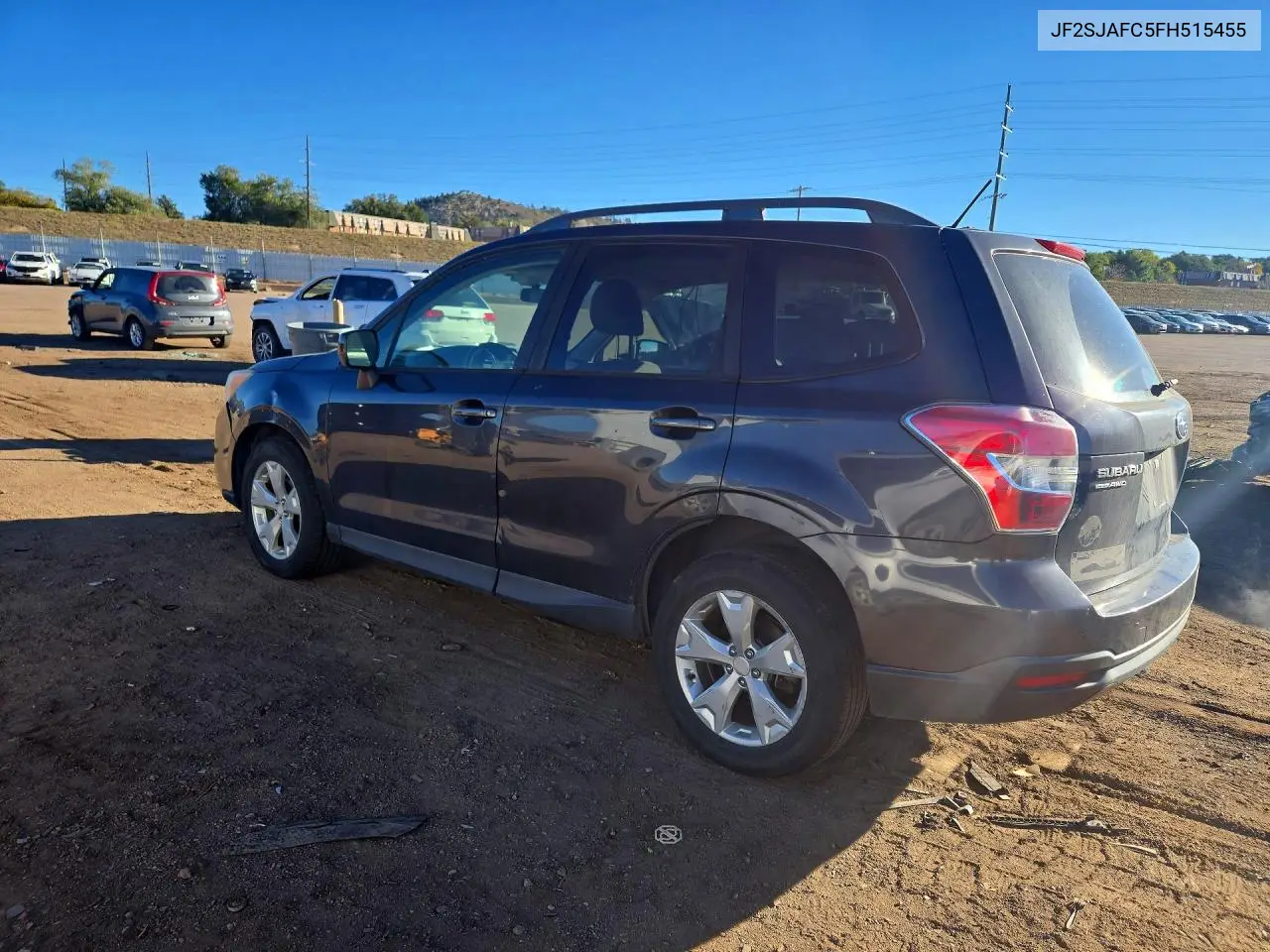 2015 SUBARU FORESTER VIN JF2SJAFC5FH515455 — фото 2