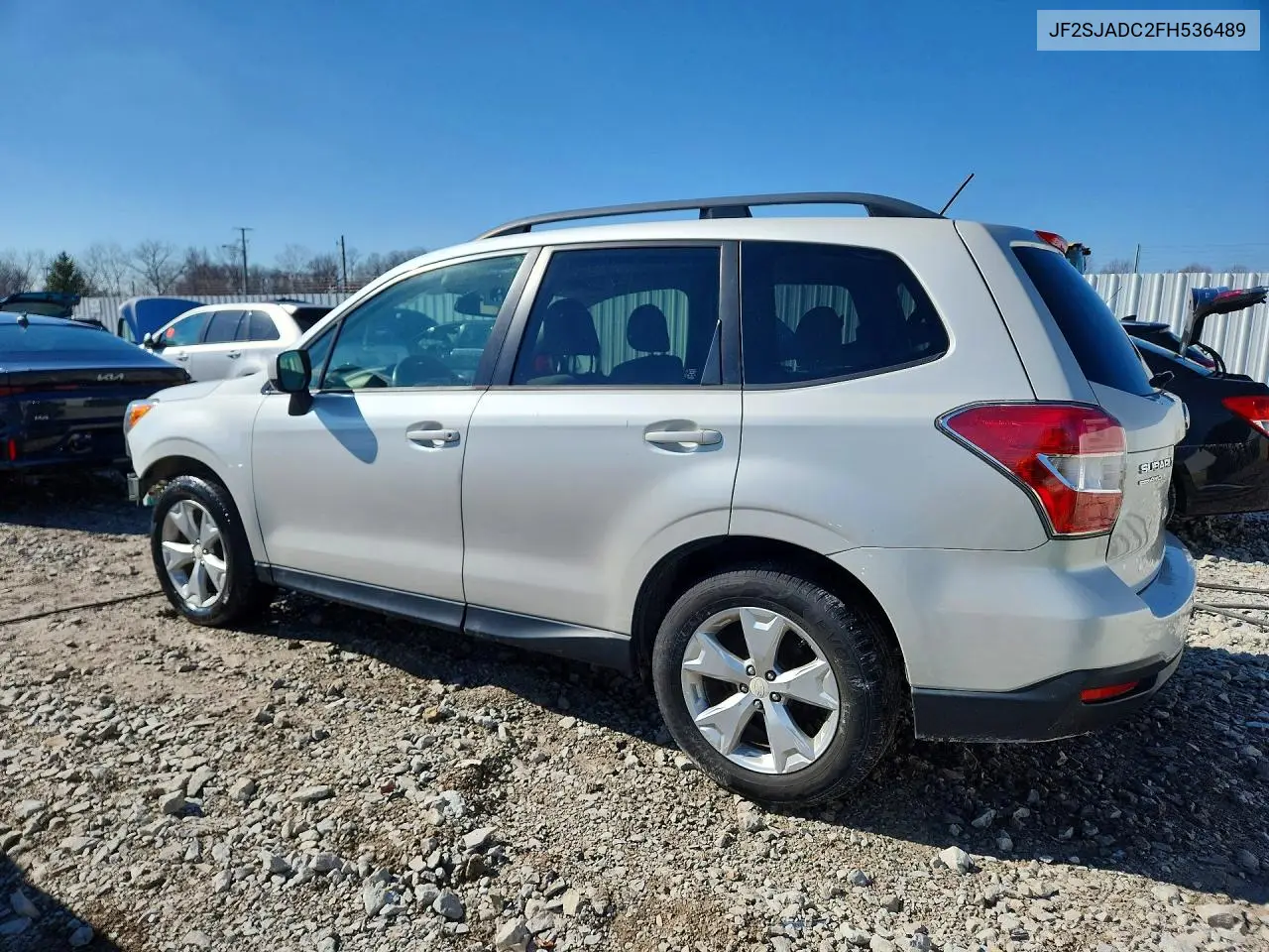 2015 SUBARU FORESTER VIN JF2SJADC2FH536489 — фото 2