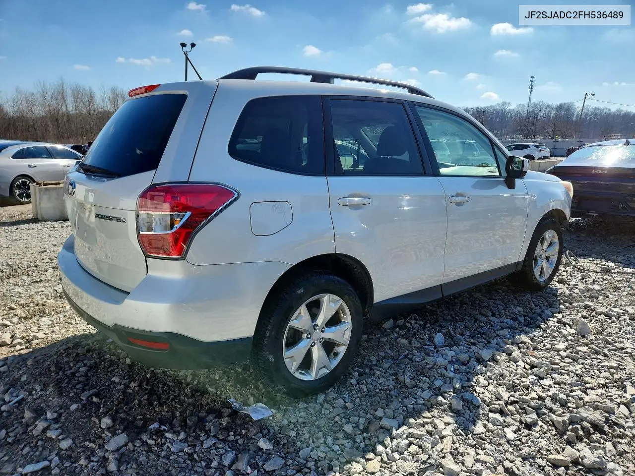 2015 SUBARU FORESTER VIN JF2SJADC2FH536489 — фото 3