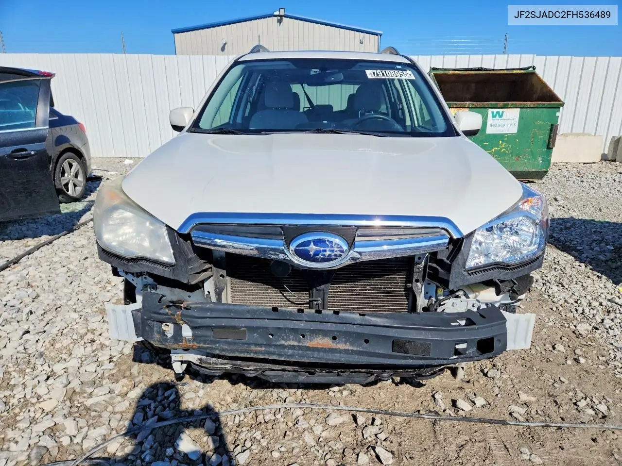 2015 SUBARU FORESTER VIN JF2SJADC2FH536489 — фото 5