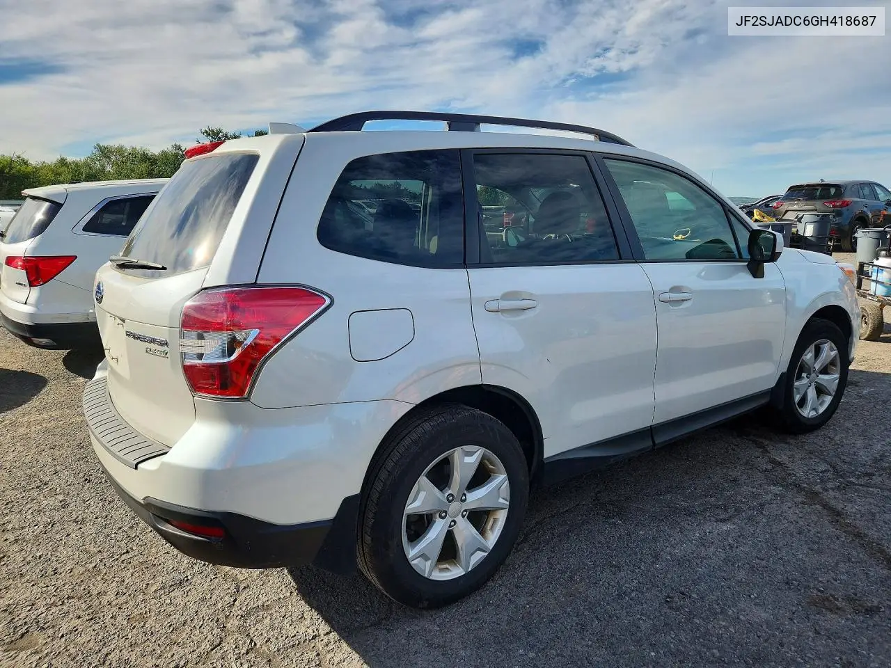 2016 SUBARU FORESTER VIN JF2SJADC6GH418687 — фото 3