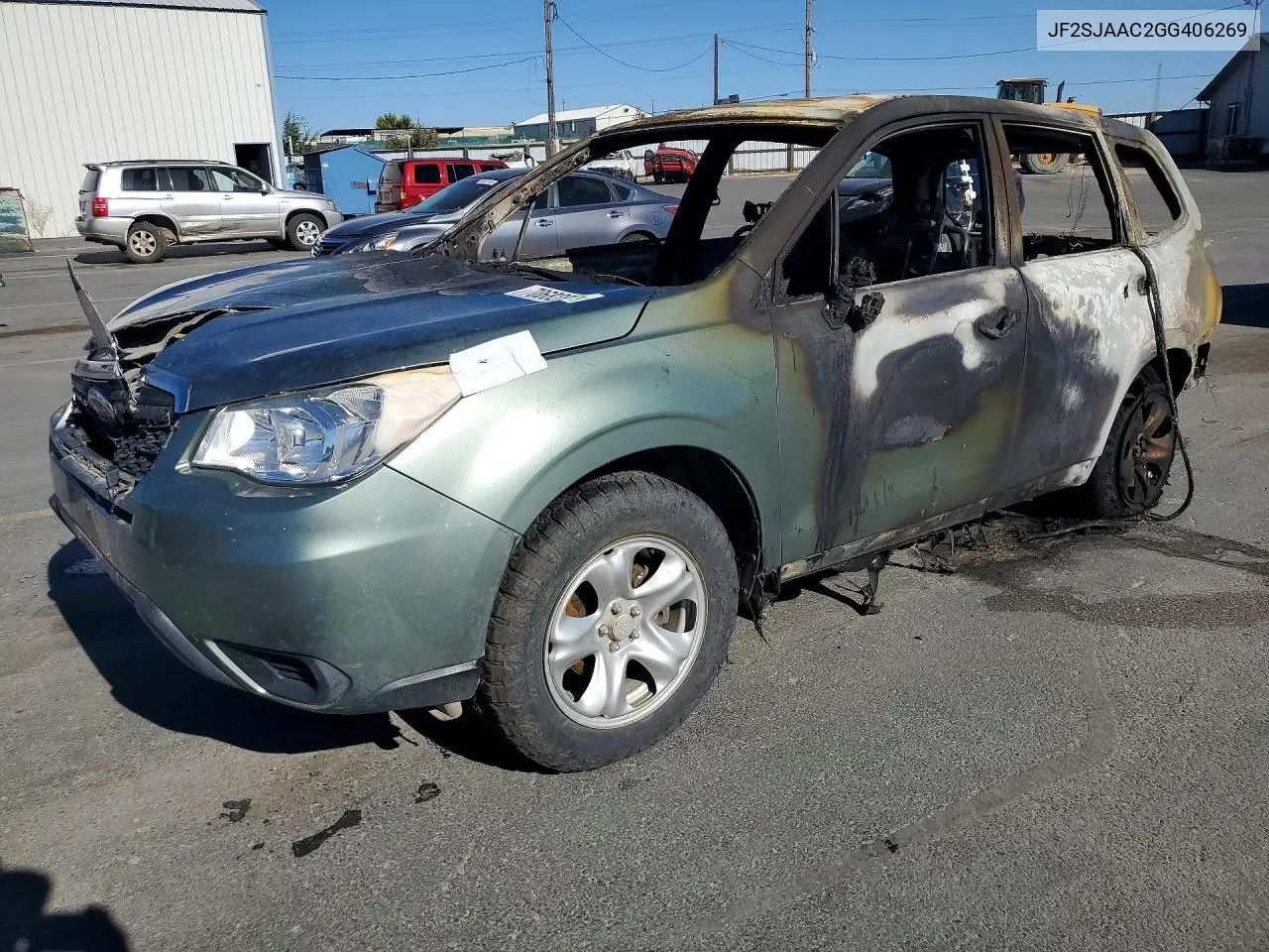 SUBARU FORESTER 2016, VIN JF2SJAAC2GG406269