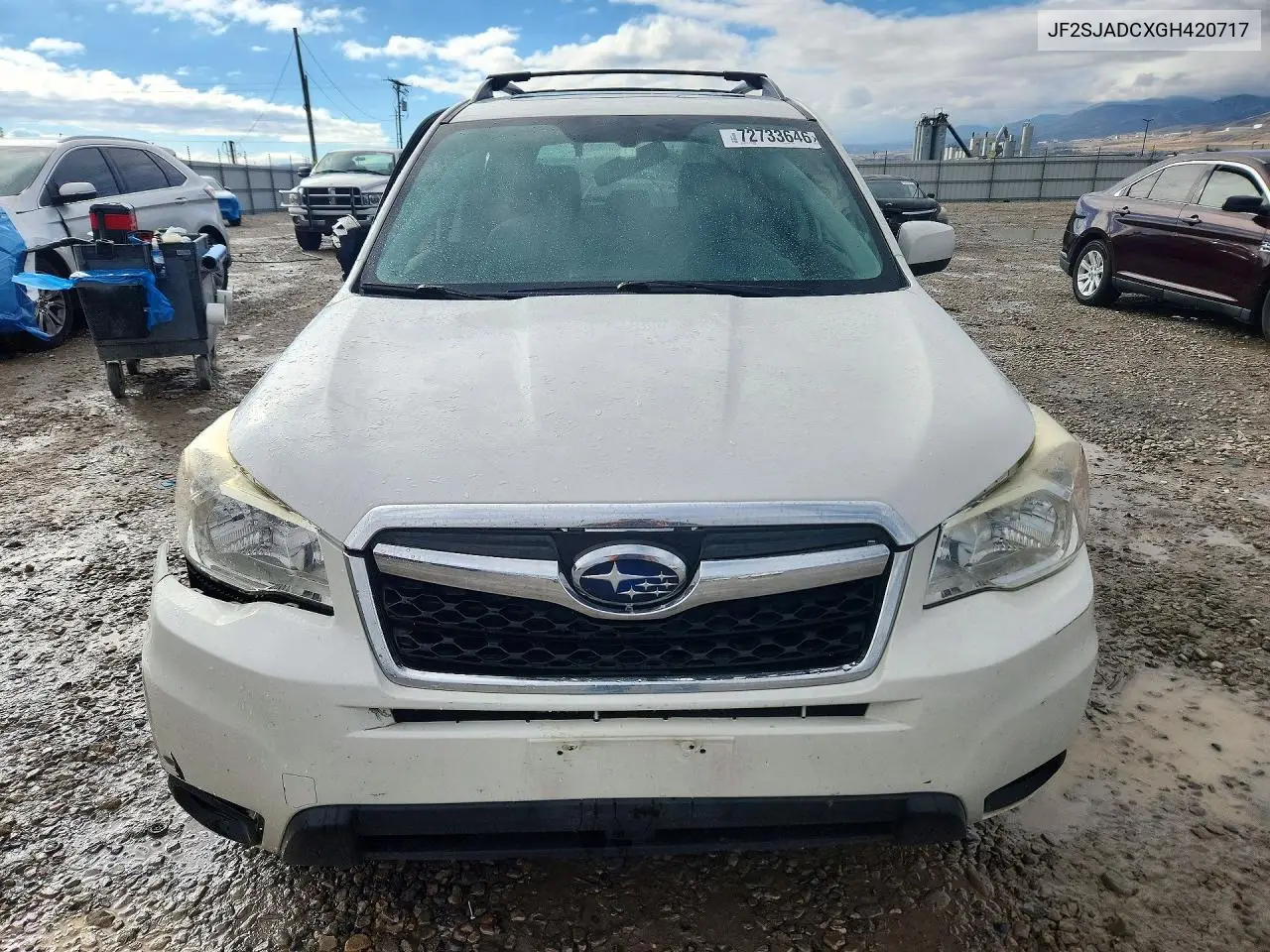 2016 SUBARU FORESTER VIN JF2SJADCXGH420717 — фото 5