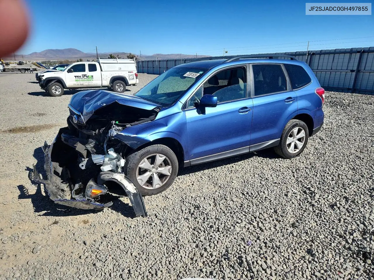 SUBARU FORESTER 2016, VIN JF2SJADC0GH497855