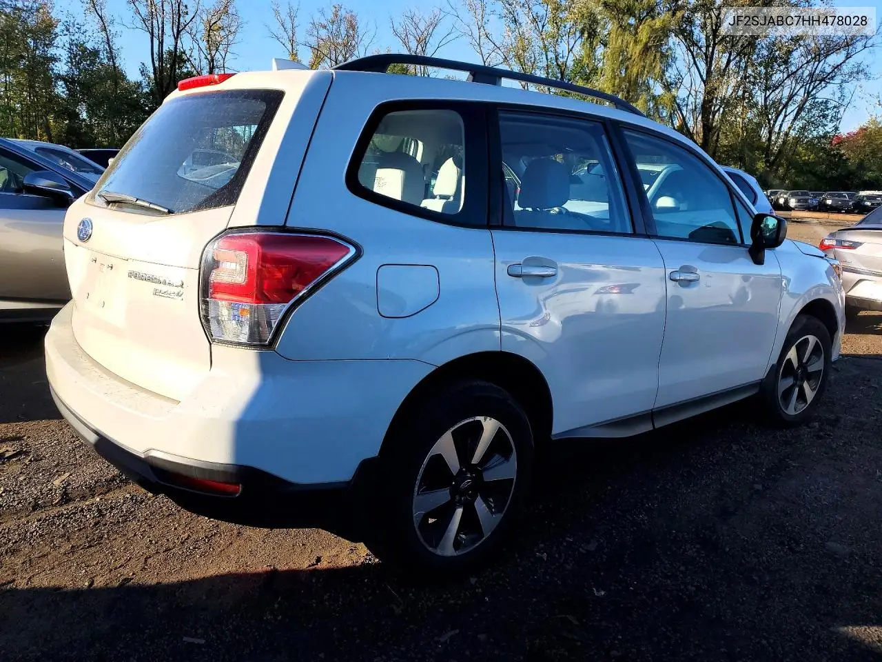 2017 SUBARU FORESTER VIN JF2SJABC7HH478028 — фото 3