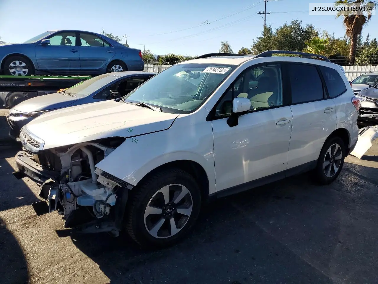 SUBARU FORESTER 2017, VIN JF2SJAGCXHH589374