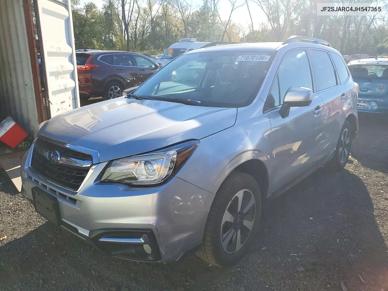 SUBARU FORESTER 2018, VIN JF2SJARC4JH547365