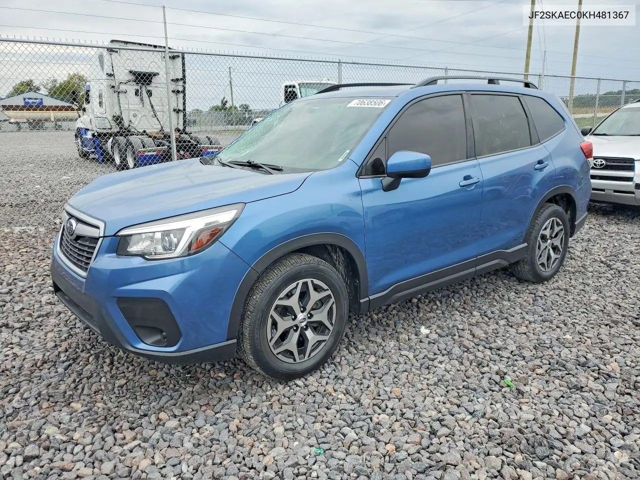 SUBARU FORESTER 2019, VIN JF2SKAEC0KH481367