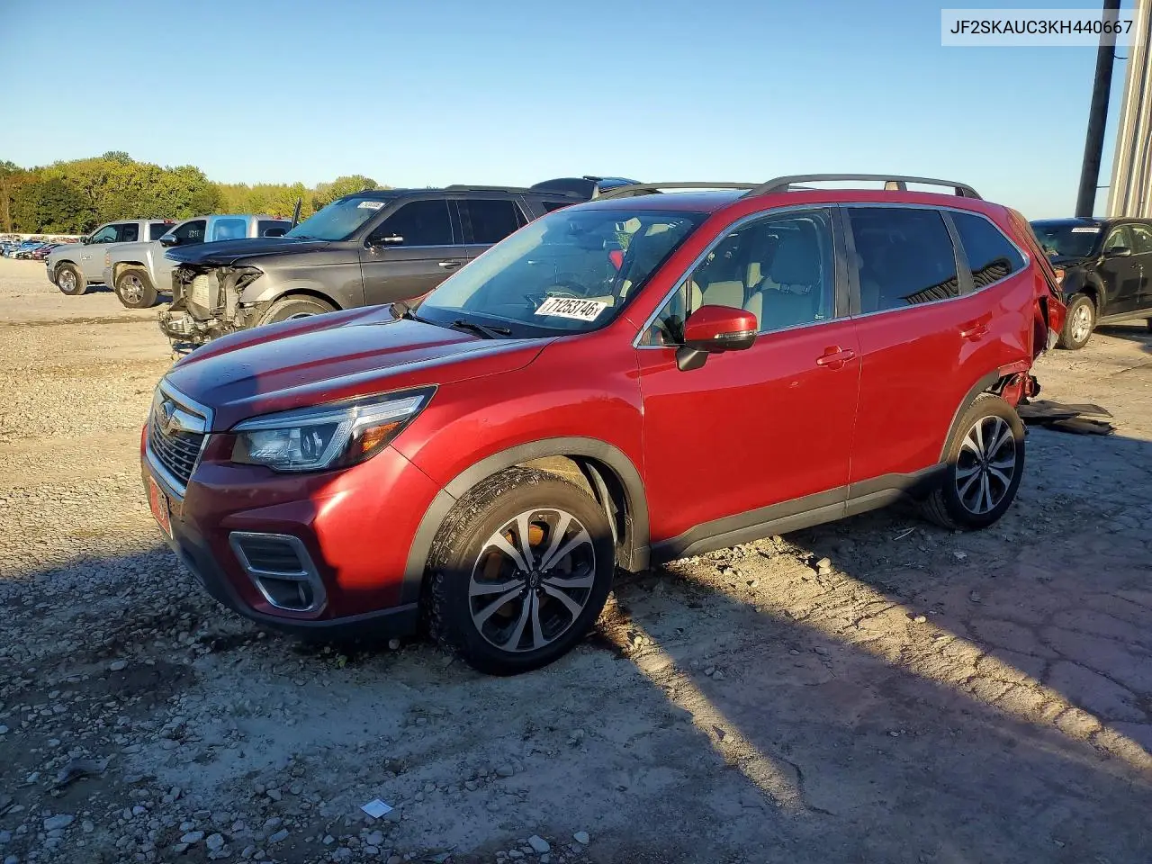SUBARU FORESTER 2019, VIN JF2SKAUC3KH440667