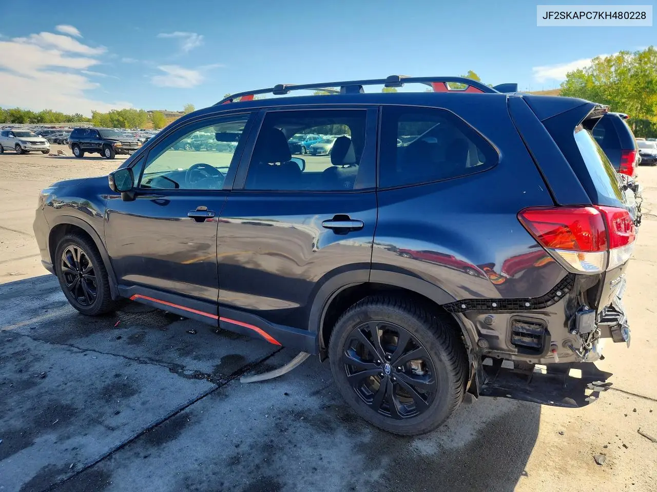 2019 SUBARU FORESTER VIN JF2SKAPC7KH480228 — фото 2