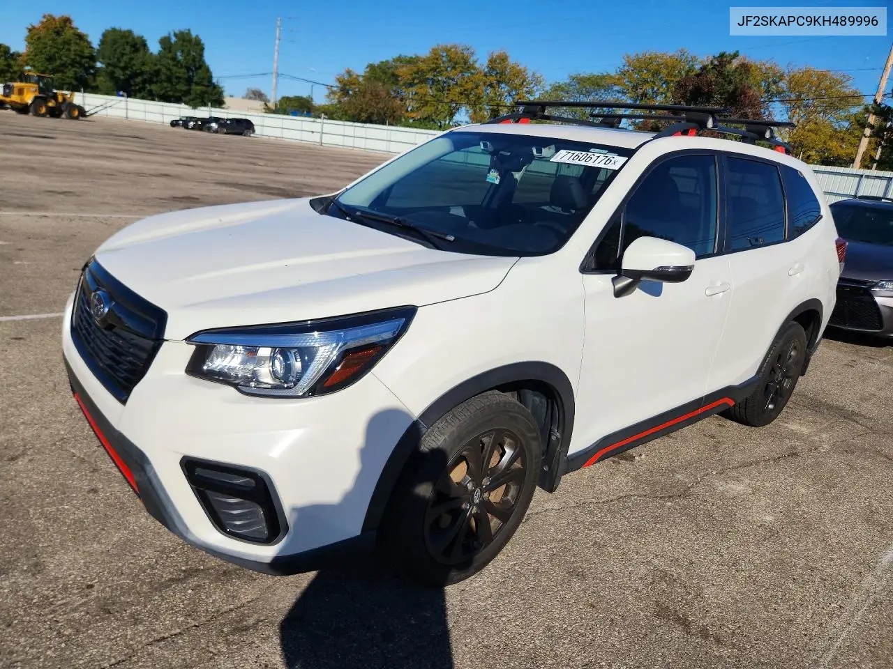 SUBARU FORESTER 2019, VIN JF2SKAPC9KH489996