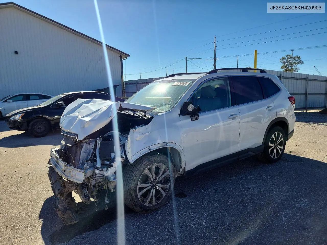 SUBARU FORESTER 2019, VIN JF2SKASC6KH420903