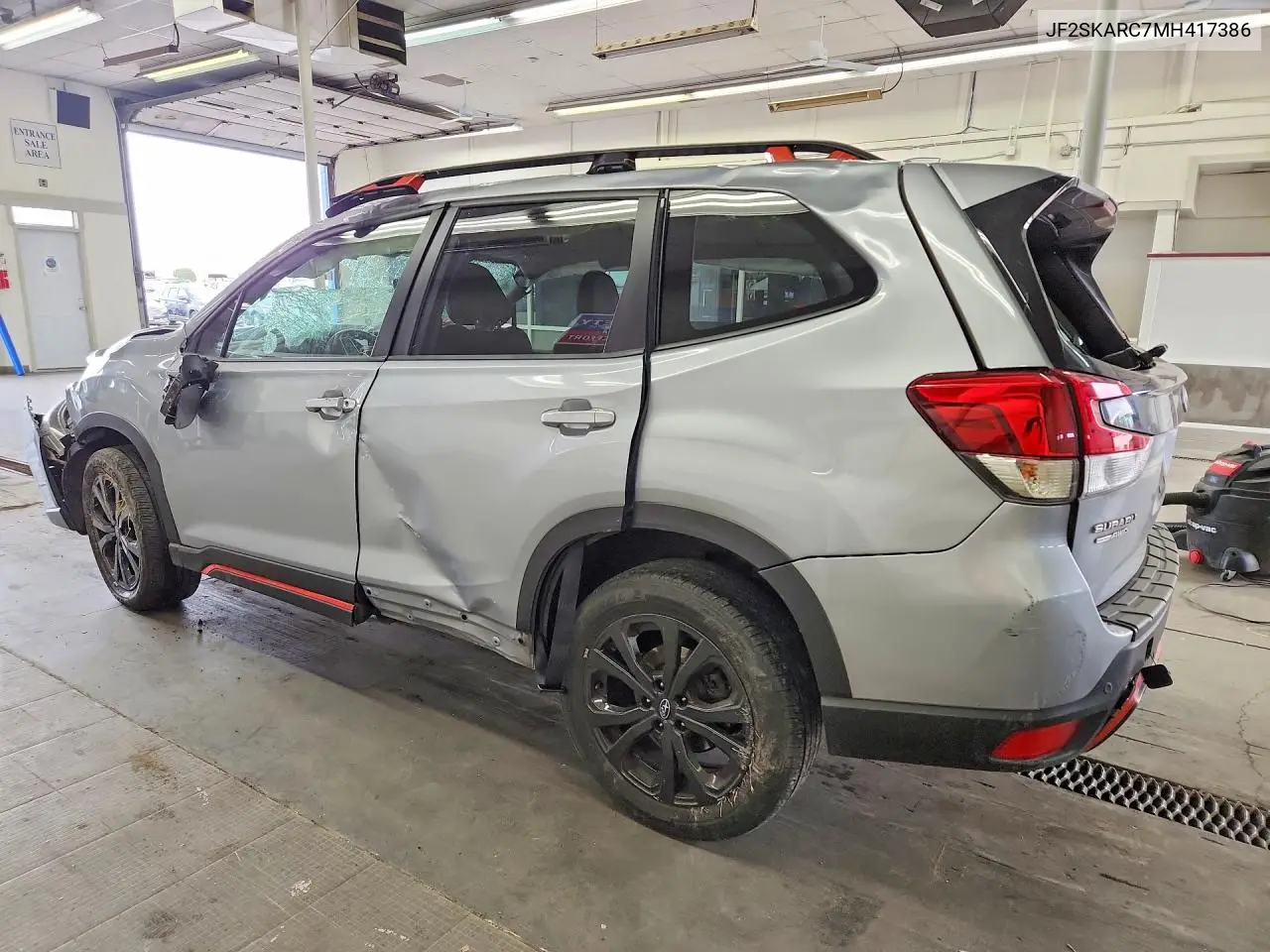 2021 SUBARU FORESTER VIN JF2SKARC7MH417386 — фото 2