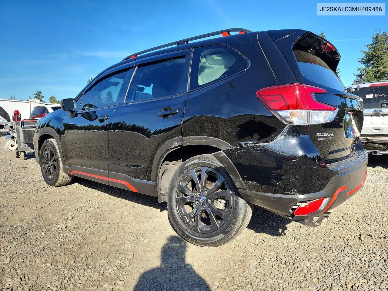 2021 SUBARU FORESTER VIN JF2SKALC3MH409486 — фото 2