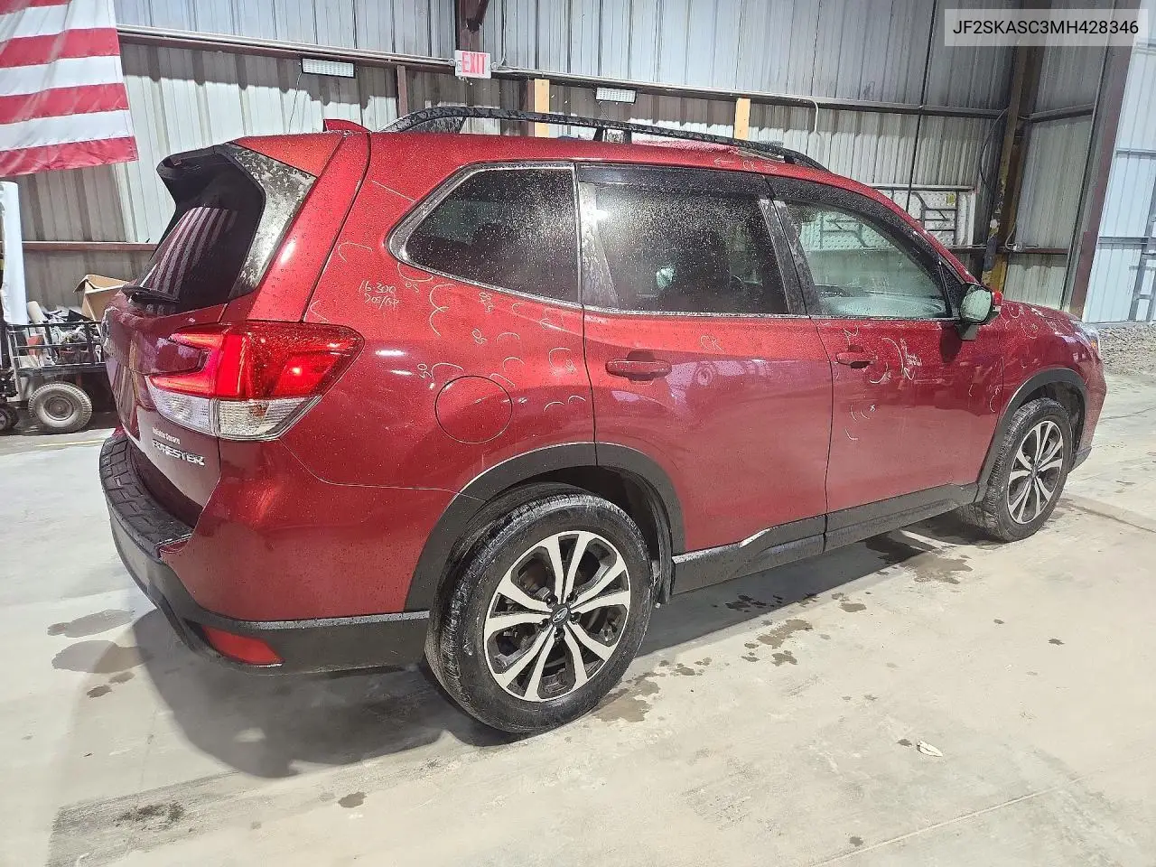 2021 SUBARU FORESTER VIN JF2SKASC3MH428346 — фото 3