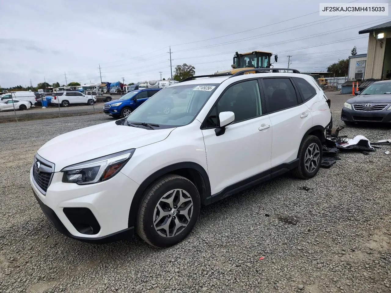 2021 SUBARU FORESTER VIN JF2SKAJC3MH415033 — фото 2