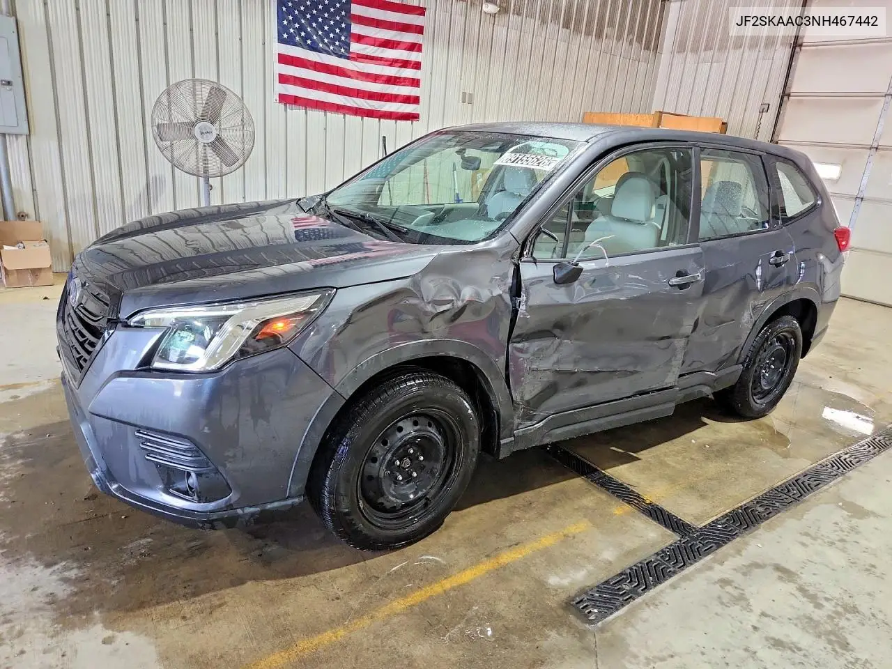 SUBARU FORESTER 2022, VIN JF2SKAAC3NH467442
